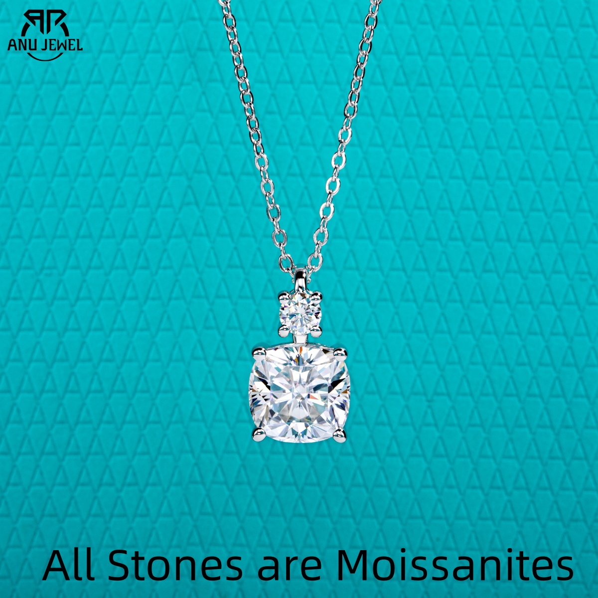 Ansi Chain - tipoJewel 2ct/2,5ct кулон из муассанита с