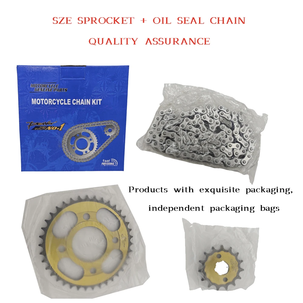 428 Chain - CG125 38T+15T 428H-102L Бесшумный прочный комплект